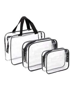 Loquat 3-Piece Toiletry Kit Clear/Black
