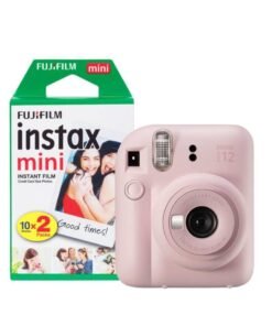 FUJIFILM Instax Mini 12 Instant Film Camera With Pack Of 20 Films Blossom Pink