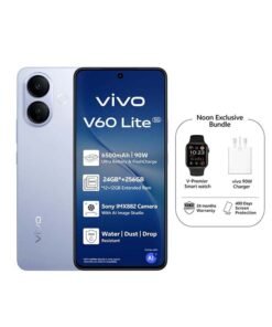 vivo V60 Lite AI 5G Dual SIM Titanium Blue 12GB RAM 256GB With Exclusive Gifts Smart Watch, Supports  90W Charger And 24 Months Warranty + 400 days of screen protection - Middle East Version