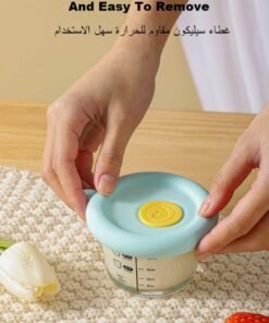 Jourvent 3 PCS Square Baby Food Containers, Reusable Infant Food Storage Jars, Small Snack Container with Lids for Infant & Babies, Microwave & Dishwasher Friendly - Image 3