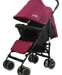Moon Strek Lightweight Travel Stroller – Umbrella Fold, Multi-Recline, Storage Basket, Compact And Travel-Friendly, 0m+ to 18kg – Dark Red