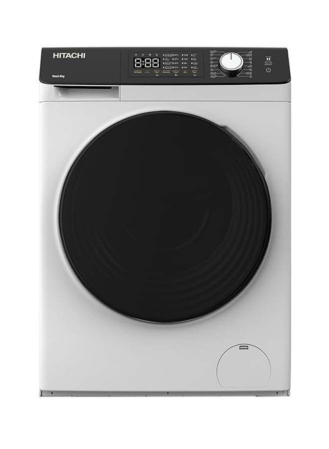 HITACHI 8KG Front Load Washing Machine, 1200 RPM, 10-Year Warranty on Inverter Motor, 16 Programs, Fully Automatic Washer, Intelligent Sensor System, LED Multifunctional Display 8 kg BD-802HVOW White 8 kg BD-802HVOW White