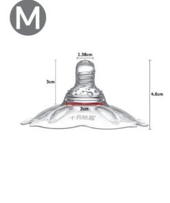 FIRSTAR 2 Pcs Contact Nipple Shields, Ultra-Thin and Super-Soft Food-Grade Silicone Nipple Extender