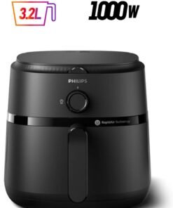Philips Airfryer Compact - Analogue, 12 Cooking Functions, Rapid Air Technology, 3.2 L 1300 W NA110/09 Black
