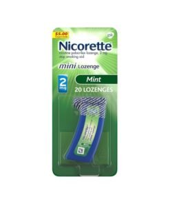 nicorette 2 mg Mini Nicotine Lozenges to Help Quit Smoking - Mint Flavor Stop Smoking Aid, 20 Count