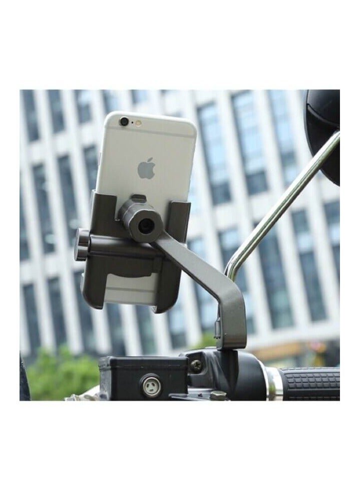 Bills Adjustable Handlebar Cell Phone Holder,Aluminium Bike Phone Mount, Universal Mobile Holder for Bike, Motorcycle Bicycle Handlebar Cradle, Bike Phone Holder Compatible with All Phones