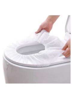 U-Hoome Disposable Toilet Seat Covers Portable Elastic Non-Woven Fabrics Antimicrobial Maternal Mats For Adults Travel Hotel Hostipal Office Sanitary 10 Pieces