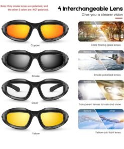 Alternative view of Motim 4 Lens CS Polarized Sunglasses Cycling Sunglasses, Eyewear UV Protection Sports Sun Glassess for Driving Cycling Fishing Traveling Men Women Eyewear