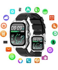 RollsTimi  2025 New Men's Bluetooth Sports Smart Watch, 370mAh Ultra-Long Battery Life, GPS & Multiple Sports Modes, Sports and Sleep Monitoring, 1.83-Inch Full-Screen Touch,Smart Searable Watch RT G18