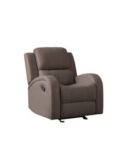 Danube Home Crimson 1 Seater Fabric Recliner Sofa Modern Design One Seat Relaxing Chair Comfortable Living Room Furniture L 83 x W 96 x H 97 cm Brown