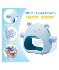 Alternative view of Gonice Baby Little Bear Silicone Baby Mitten Teething Chew Toy for Babies 3-6 Months 6-12 Months, Anti-Drop Teether Glove BPA-Free for Girls and Boys Sucking Biting Needs Soothing Gums Pain Relief