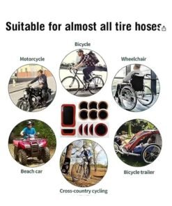 Puncture Bike Tire Repair Kit, 40 pcs Tire Patches and 4pcs Metal Rasps, 3 Tyre sealant，2 Valve，2 Crowbar，4 Rubber tube，Bicycle Tire Repair Kit, Practical Bike Tire Patch Kit Road Bike Tire Patch Tool Easy & Quick Repair for Bicycles(55pcs) - Image 4