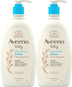 Aveeno Baby (Pack of 2) Daily Moisture Lotion, Fragrance-Free, 2x18 fl. oz