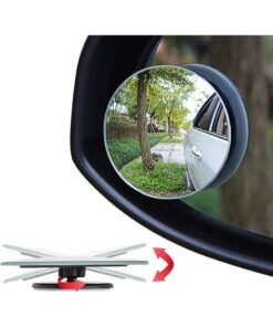 VIUAUAX Blind Spot Mirror, 5cm Round HD Glass Frameless Convex Rear View Mirror, Pack of 2.Car rear-view mirror small round mirror reversing device blind spot HD auxiliary mirror 360-degree multi-function blind spot reflector.