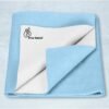 R for Rabbit Waterproof Quick Dry Sheet Bliss for Baby | Anti-Piling Fleece Breatheable Fabric Extra Absorbent Instant Dry Baby Bed/Cot Protector Mat (Size-S,Blue)