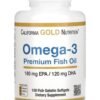 California Gold Nutrition Omega-3 With Premium Fish Oil - 100 Softgels