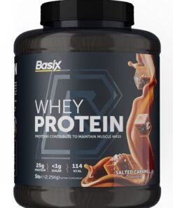 Basix Muscle Whey Protein - Salted Caramel - 5Lb Tubs