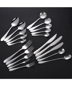 Thickened 1012 Stainless Steel Spoons Forks Knives Coffee Spoon Western Dining Utensils Home Hotel Supplies Dinnerware Set-Color:Fork 4