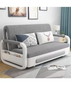 Alternative view of C&C Home Multifunction 2 In 1 Modern Design Foldable Extendable Sofa Bed Double Seat Comfortable Couch Sofa Bed Chair with Storage Facility and Side Pockets Combination Furniture for Living Room Bedroom 158x192x85 cm