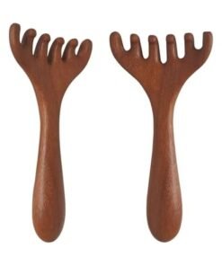 Portable Head Massager 2-Pack for Relaxation and Stress Relief, Wooden Scalp Comb Gift for Mother, Sister, and Partner