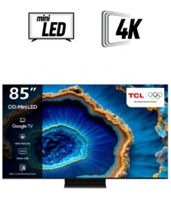 TCL 85 Inch TV 4K QD-Mini LED Smart Google TV Game Master 2.0 Dolby Vision IQ-Atmos HDR 1500 Nits Peak IMAX Enhanced 144HZ VRR - (2023 Model) 85C755 Black 85C755 Black