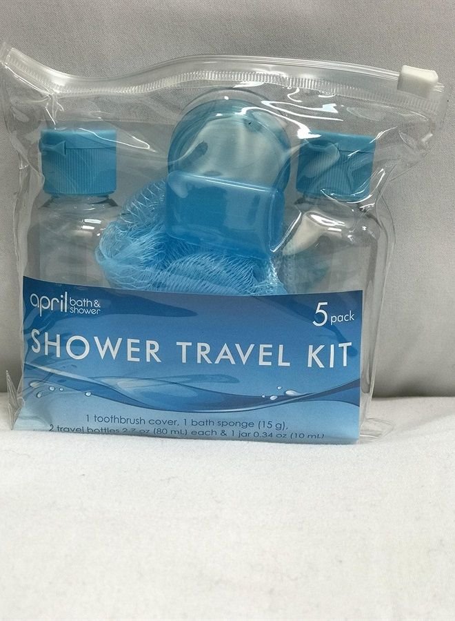 April Bath & Shower April Bath and Shower, Shower Travel Kit 5 pack, Multiple colors