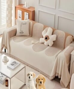 VarietyVoyageD 180*150 Double Sided Chenille Sofa Cover, Stylish Sofa Cover, Chenille Furniture Sofa Cover Towel, Four Seasons Chenille Sofa Cover Available Both Sides