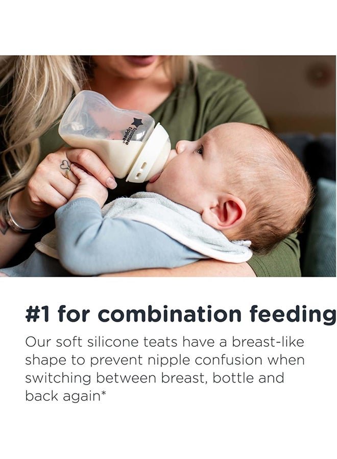 tommee tippee Closer To Nature Feeding Bottle, 0+M, 260ml - Assorted - Image 4