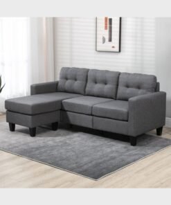 ALWASIT HOME Al Wasit Home Axel Fabric Corner Sofa I Modern Design L-Shape Sofas I Comfortable Living Room Seating Furniture For Home L 189 X W 130 X H 84 Cm - Grey