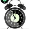 Twin Bell Alarm Clock, Loud Alarm Clock with Backlight, Silent Clock for Bedroom Home or Office, Great for Heavy Sleepers