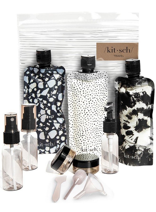 Kitsch 11 Pack Travel Bottles For Toiletries - Tsa Approved Refillable Leak Proof Travel Size Containers | Travel Essentials Kit | Travel Bottles Set For Shampoo, Conditioner & Lotion
