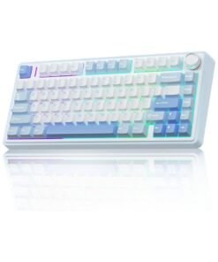 AULA F75 75% Wireless Mechanical Keyboard,Gasket Hot Swappable Custom Keyboard,Pre-lubed Graywood V3 Switches RGB Backlit Gaming Keyboard,2.4GHz/Type-C/BT5.0 Mechanical Keyboard
