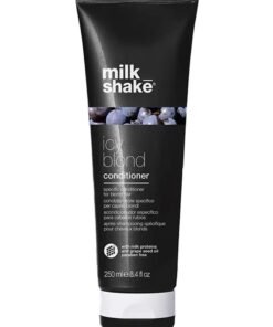 Milk Shake Icy Blond Conditioner – Black Pigment Anti-Yellow Conditioner for Very Light Blonde & Platinum Hair – Paraben Free with Grapeseed Oil & Integrity 41 for Ash Tones, Shine & Color Protection, 250ml