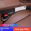 SARAQITA Car Seat Gap Filler 2 Pack - Universal Fit PU Leather Car Seat Gap Plug to Fill The Gap Between Seat and Console