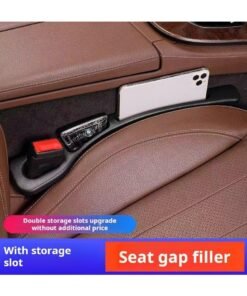SARAQITA Car Seat Gap Filler 2 Pack - Universal Fit PU Leather Car Seat Gap Plug to Fill The Gap Between Seat and Console
