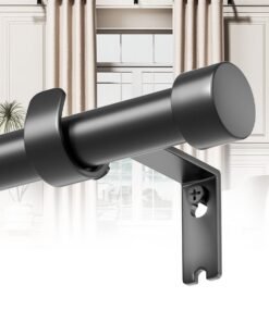 RATSAW Curtain Rod Curtain Poles Set for Eyelet Curtains 25mm Diameter Splicing Heavy Duty Drapery Rods with Adjustable Brackets for Bedroom Living Room Office