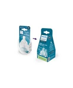 Philips Avent Classic Anti-Colic Baby Bottle 3M+ Flow Teat/Nipple (Pack of 2) | SCY763/02
