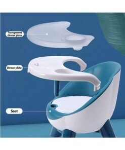 Alternative view of JCB CHIC Multi-function Baby Dining Chair，Baby Seats With Meal Tray, Adjustable Safety Belt and Squeaking Sound，Baby Feeding Chair Toddler Chair(red)