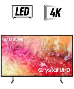 Samsung Smart TV, Big TV, Crystal UHD, DU7000, 75 Inch, 2024, International Version PurColor, 4K Upscaling, Tizen OS, Q-Symphony UA75DU7000 Black