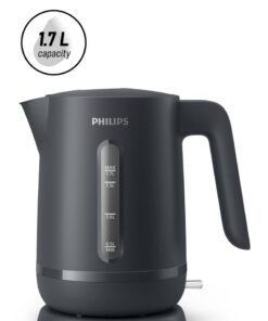 Philips 1000 Series Electric Kettle Concealed,Stainless Steel Heating Element.Boil-Dry Protection For Safety,Removable Filter For Scale-Free Water And Perfect Drinks,Cordless Kettle With 360° Pirouette Base,Spring Lid For Easy Refilling 1.7 L 2200 W HD9314/90 Charcoal Grey