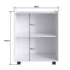 DANUBE HOME Banette 2 Door Laundry Cabinet 2 Tier Modern Design Wooden Laundry Organiser Cupboard Space Saving Display Storage Rack For Home White
