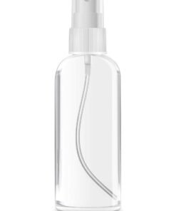 MOMENT 1Pack Plastic Spray Bottles, 2Oz/50Ml Plastic Spray Clear Empty Fine Mist Plastic Mini Travel Bottle Set Bottles Refillable Liquid Containers, Transparent White