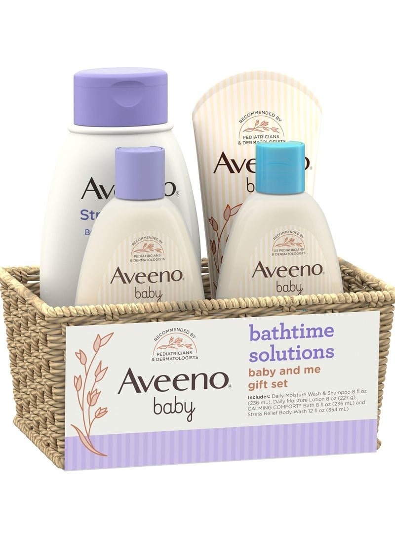 Aveeno Baby and Me Bathtime Solutions Gift Set (4 Items)