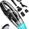 Toshionics Rechargeable Handheld Car Vacuum Cleaner Wet Dry Cordless Mite Remover Portable Strong Powerful Suction For Home Automotives Dust Pet Hair Sofa Carpet Cleaning Computer Keyboard