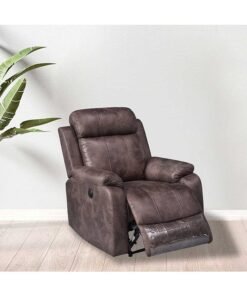 DANUBE HOME Cedar 1 Seater Power Motion Recliner Relaxing Chair Modern Design One Seat Sofas Comfortable Living Room Furniture L 82x93x104 cm Chocolate