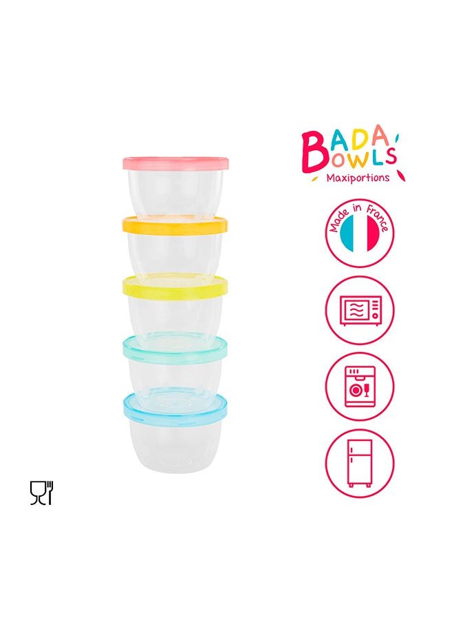Badabulle Pack Of 5 Baby Bowls, Food Storage Containers- 1250 Ml - Image 2