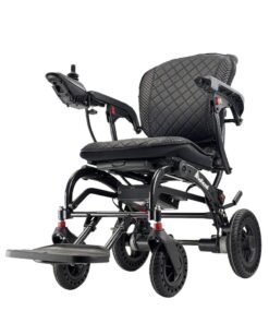 Electric Wheelchair for Adults Seniors Lightweight Aluminum Frame 3 Second Fold Ergonomic Design Friendly Mobility Scooter with 360° All Terrain Travel Airplane