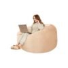 COMFY ADULT CLASSIC VELVET BEIGE BEAN BAG WITH VIRGIN FILLING