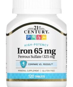 21st Century Iron 65 mg Ferrous Sulfate, 120 Tablets Packaging May Vary