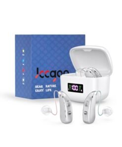 Jccgoo Rechargeable Hearing Aids for Seniors & Adults, Noise Cancelling, Latest Digital Chip, Sound Amplifier with Charging Case